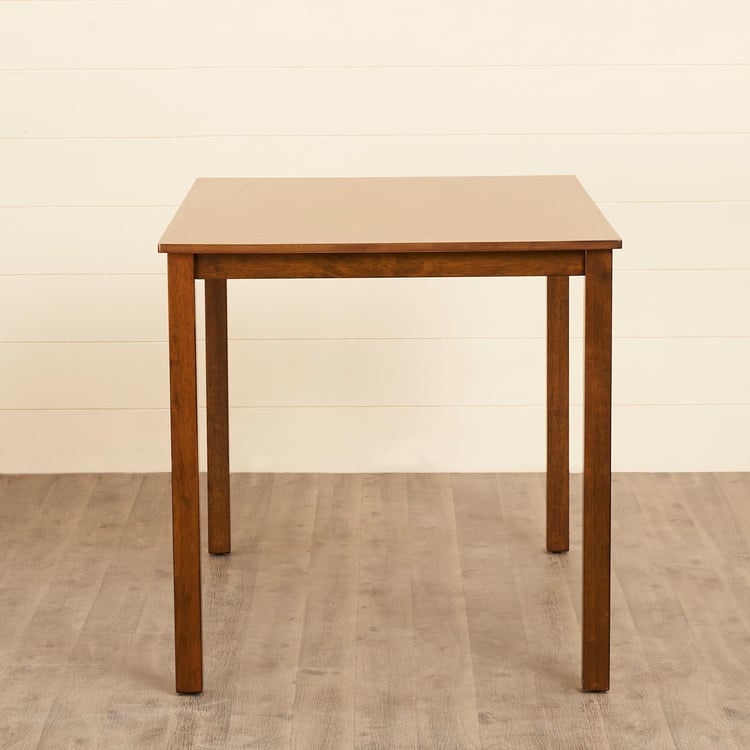 Quadro Rubber Wood 4-Seater Dining Table - Brown