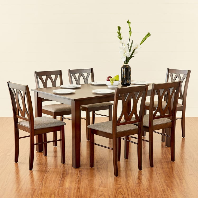 Cornell 6-Seater Dining Table - Brown