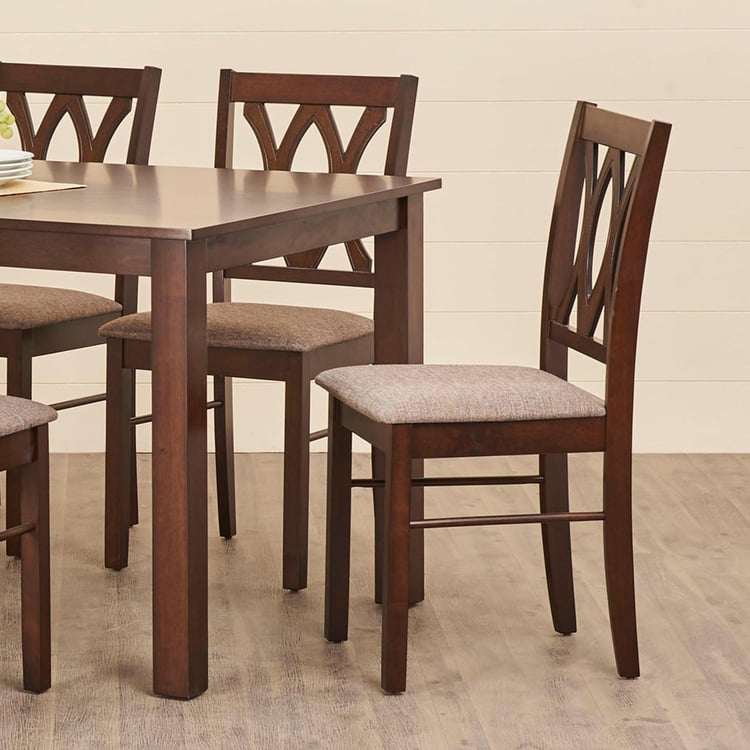 Cornell Set of 2 Rubber Wood Dining Chairs - Brown