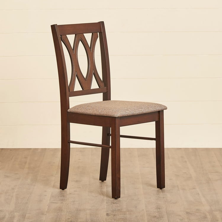 Cornell Set of 2 Rubber Wood Dining Chairs - Brown