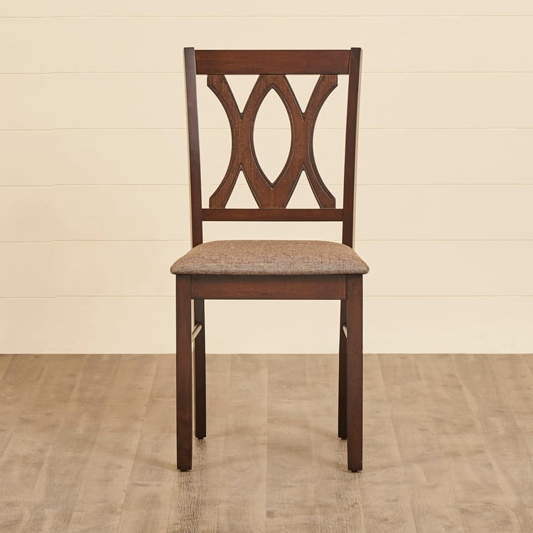 Cornell Set of 2 Rubber Wood Dining Chairs - Brown