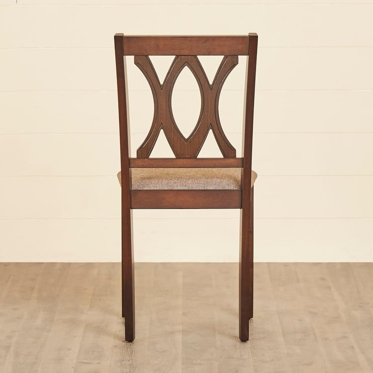 Cornell Set of 2 Rubber Wood Dining Chairs - Brown