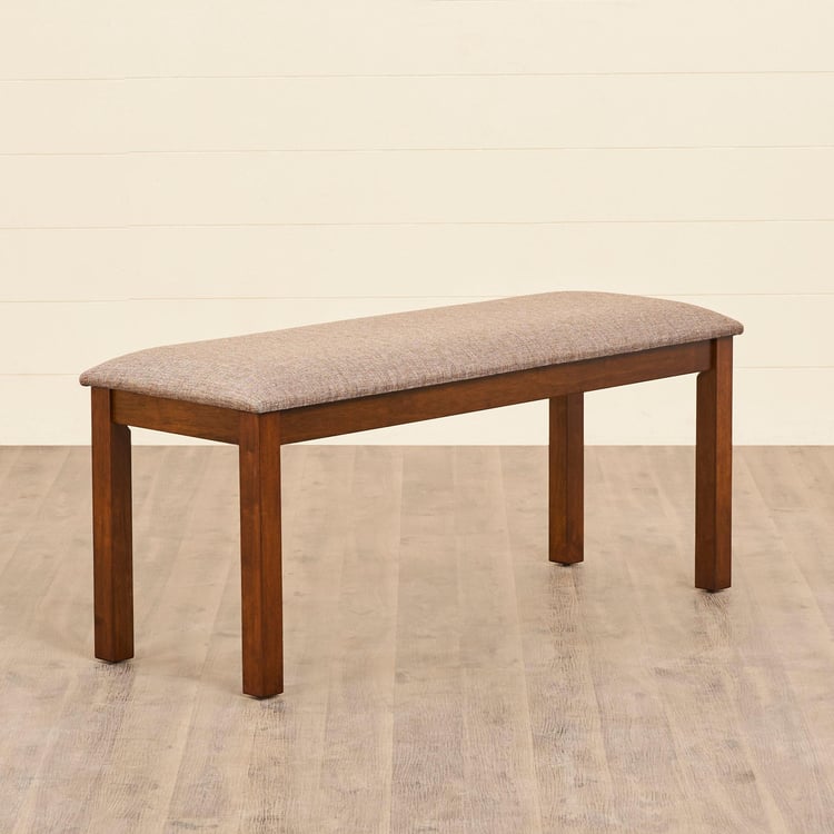 Quadro Rubber Wood Small Dining Bench - Brown