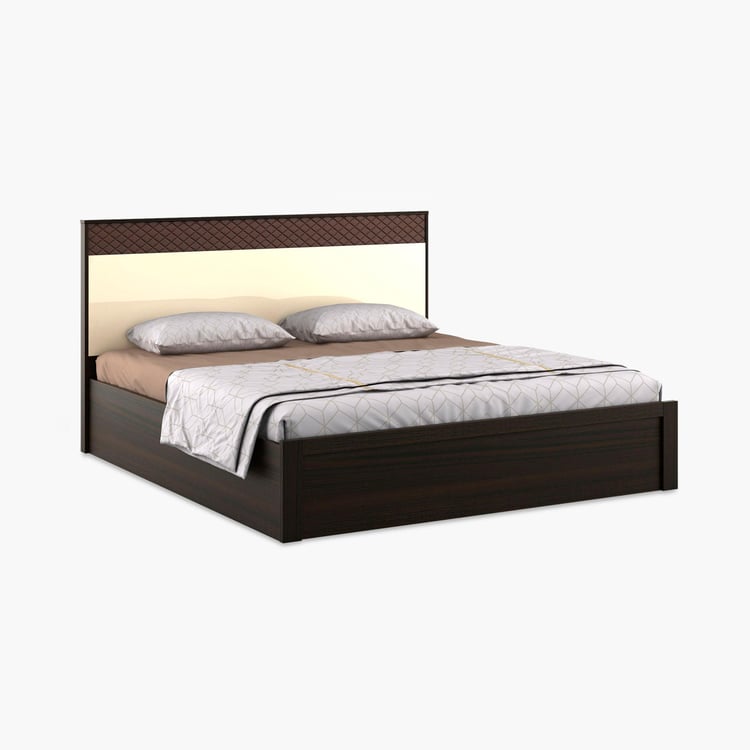 Nexon Lami King Bed with Box Storage - Brown
