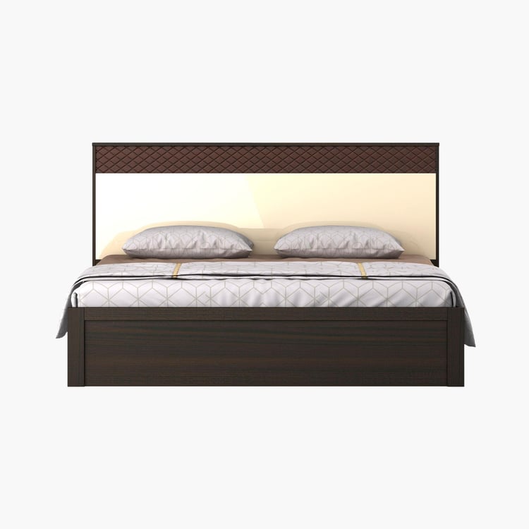 Nexon Lami King Bed with Box Storage - Brown