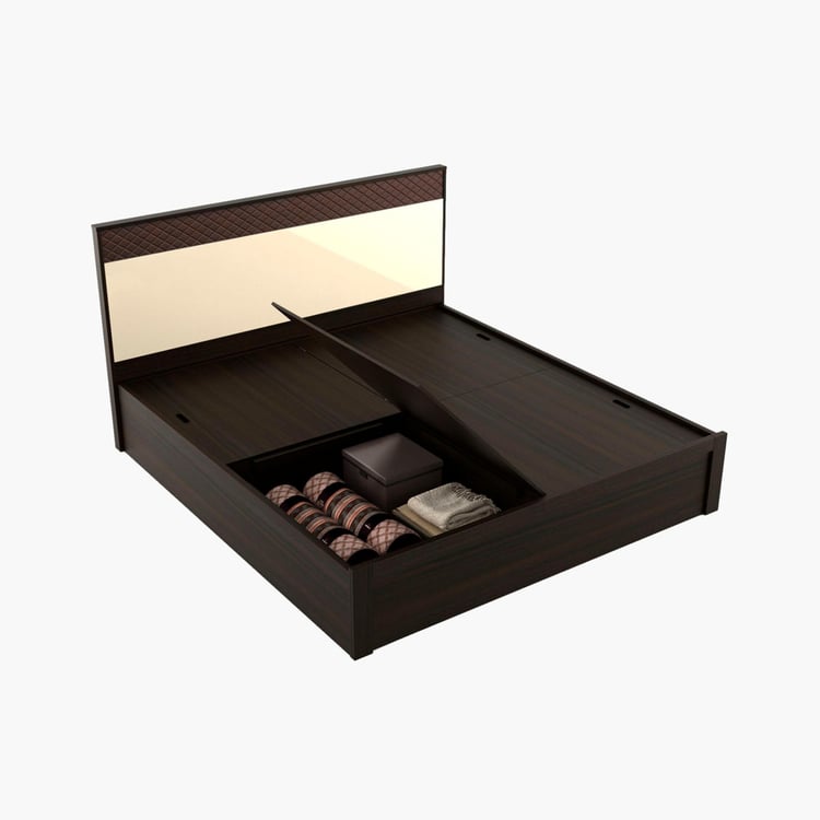 Nexon Lami King Bed with Box Storage - Brown