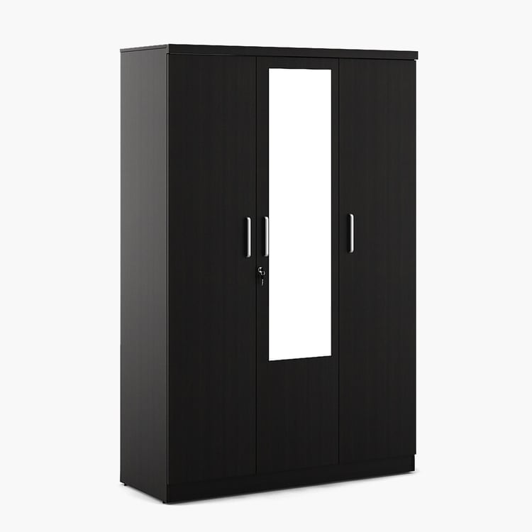 Helios Rhine 3-Door Wardrobe with Mirror - Wenge