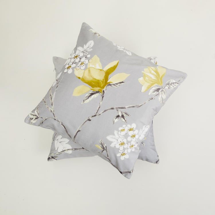 Lavish Blossom Printed Cushion Covers - Set of 2 - 40 x 40 cm