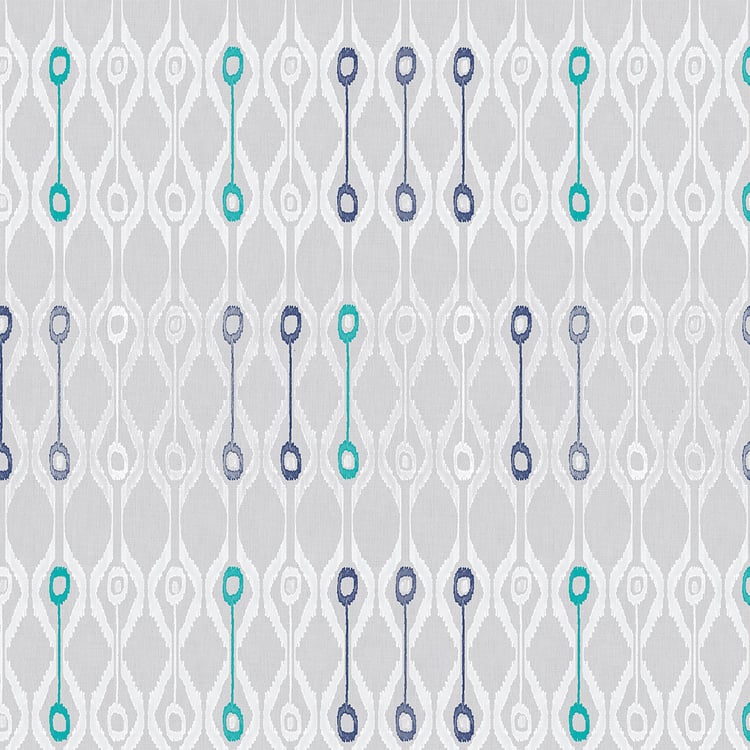 Lavish Diamond Off White Printed Sheer Door Curtain - 110 x 225 cm