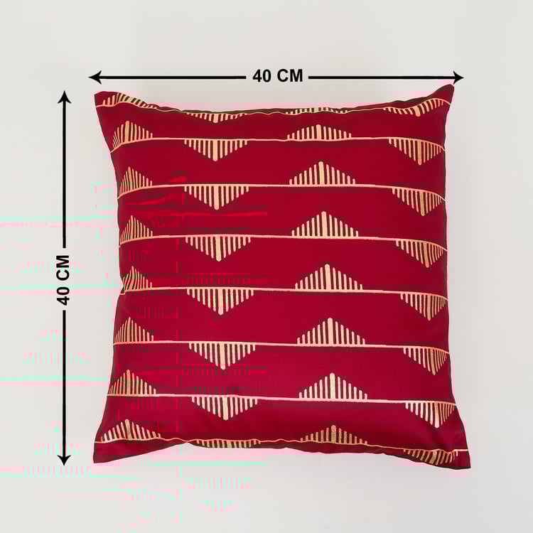 Corsica Foil Print Cushion Cover Knife Edge - Set of 5 - 40 x 40 cm