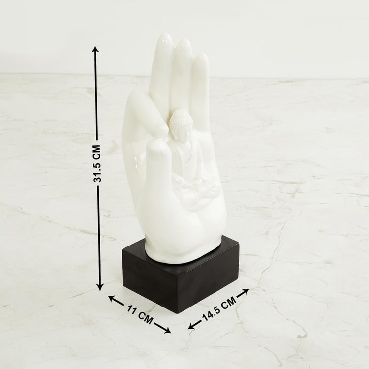 Vitara Ceramic Buddha Hand Figurine