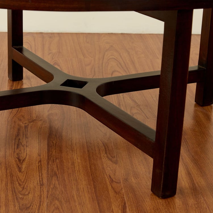 Malmo Nxt Glass Top Coffee Table with Stools - Brown