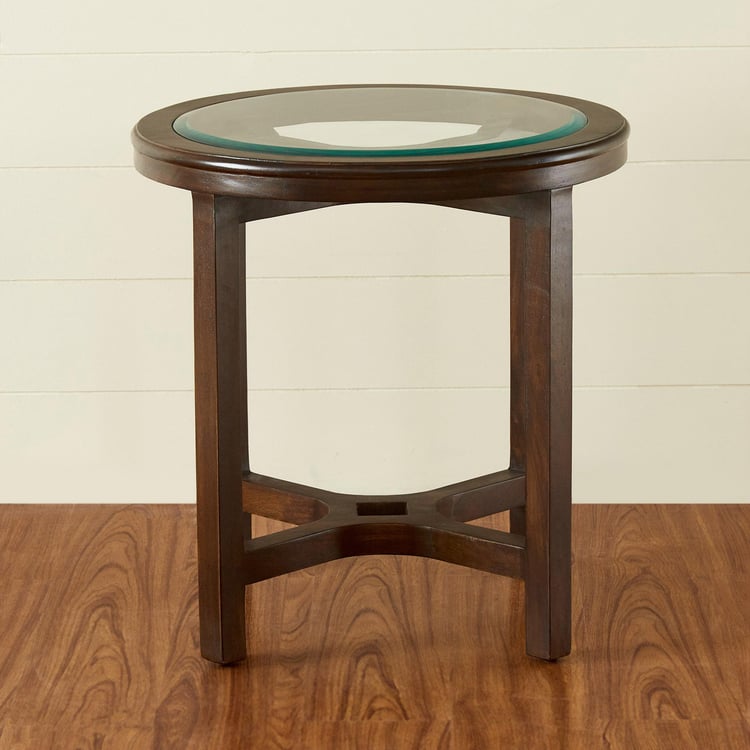 Malmo Nxt Glass Top End Table - Brown