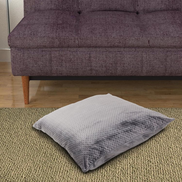 Colour Connect Sonic Grey Textured Euro Sham - 65x65cm