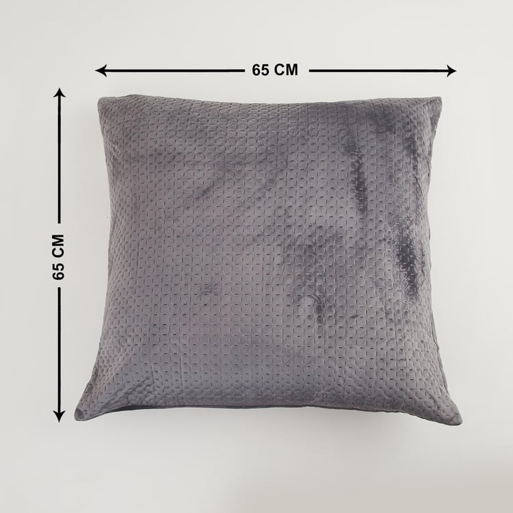 Colour Connect Sonic Grey Textured Euro Sham - 65x65cm