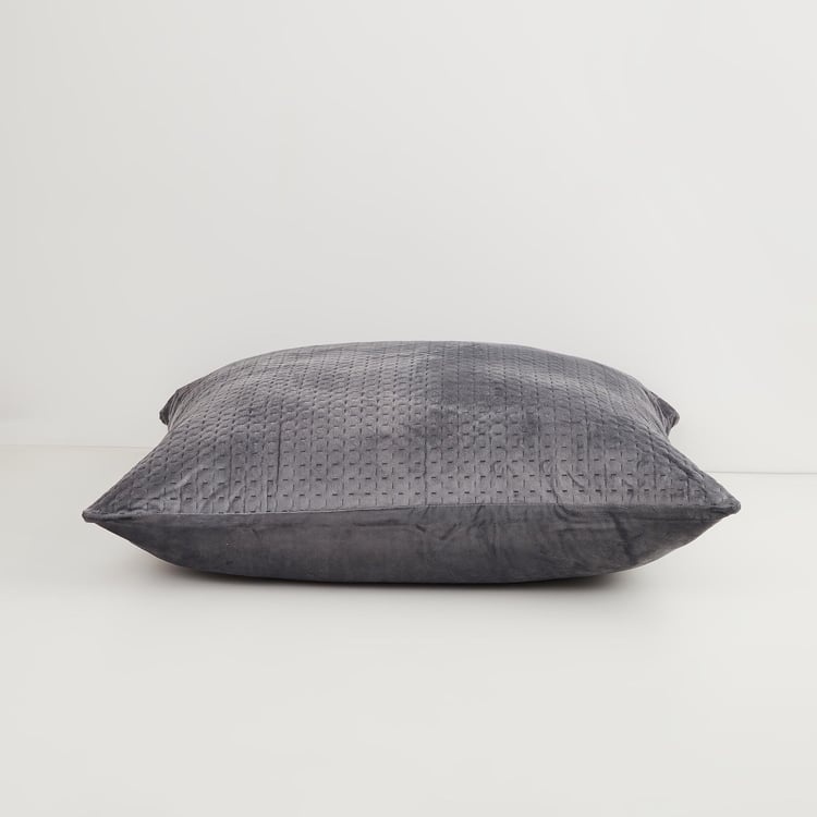 Colour Connect Sonic Grey Textured Euro Sham - 65x65cm