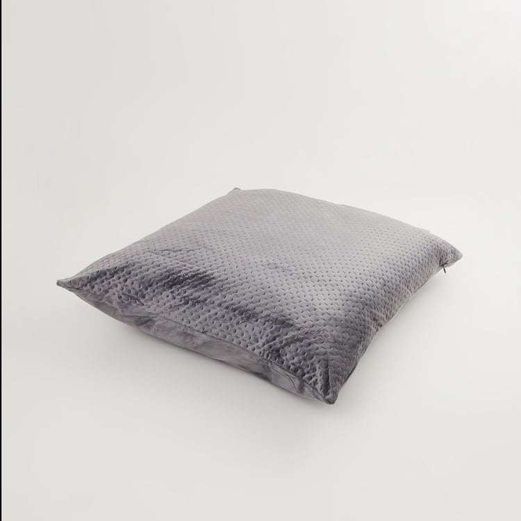 Colour Connect Sonic Grey Textured Euro Sham - 65x65cm