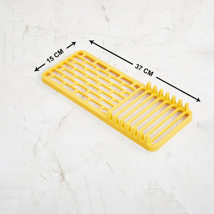 Mandarin Printed Dish Drying Mat with Dish Rack