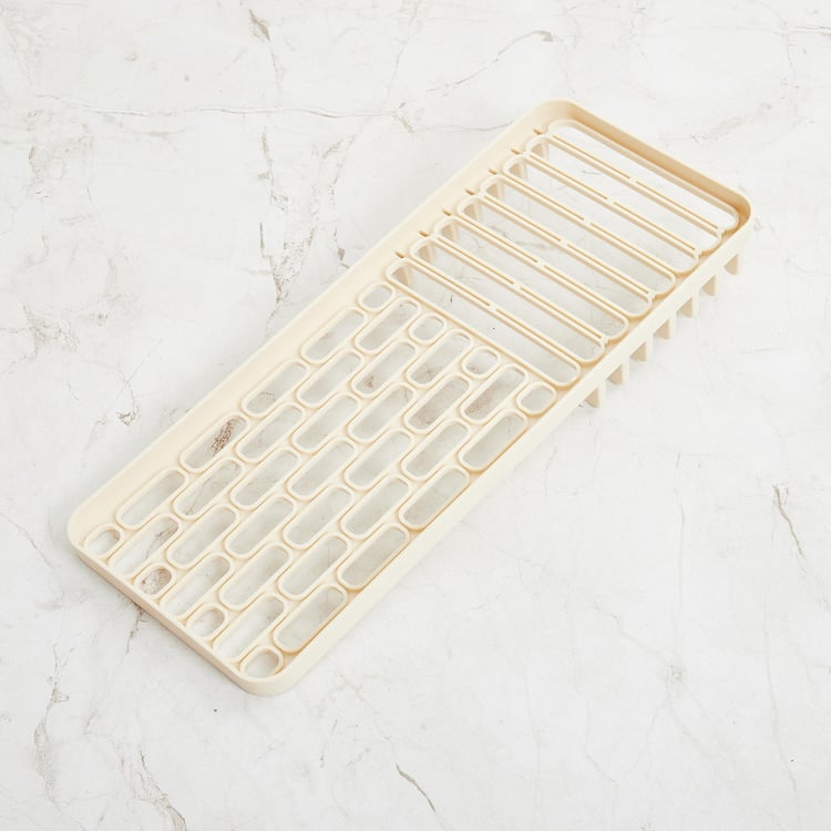 Raisa Retro Printed Dish Drying Mat with Dish Rack