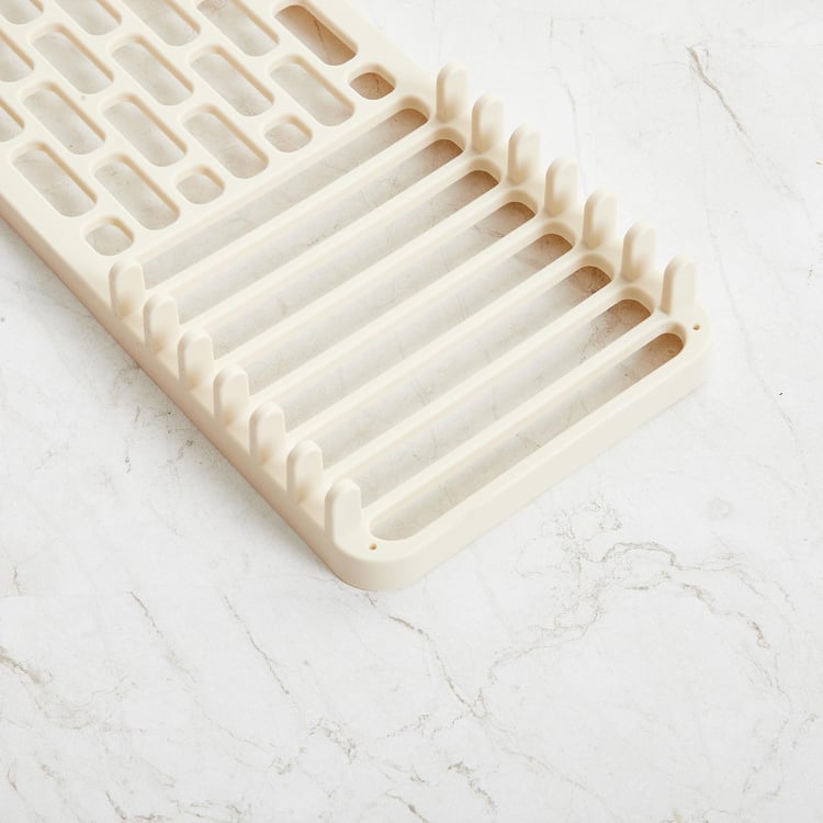 Raisa Retro Printed Dish Drying Mat with Dish Rack