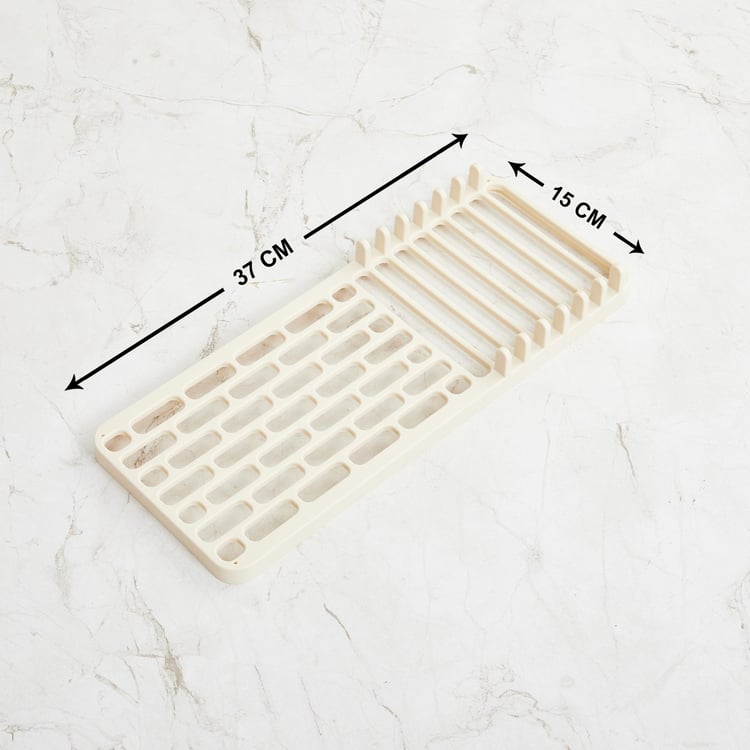 Raisa Retro Printed Dish Drying Mat with Dish Rack