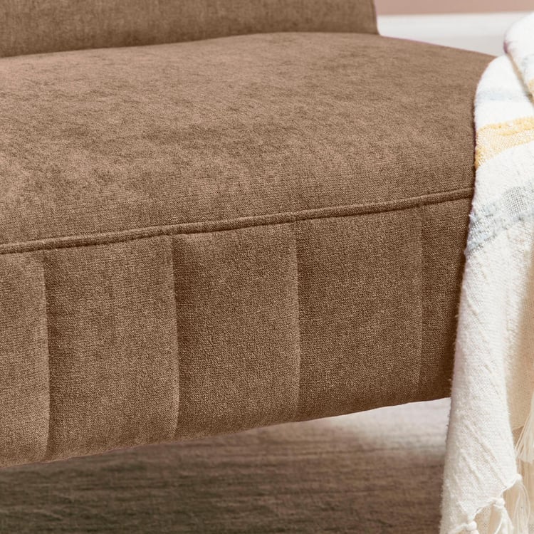 Linda Fabric 3-Seater Sofa Bed - Brown