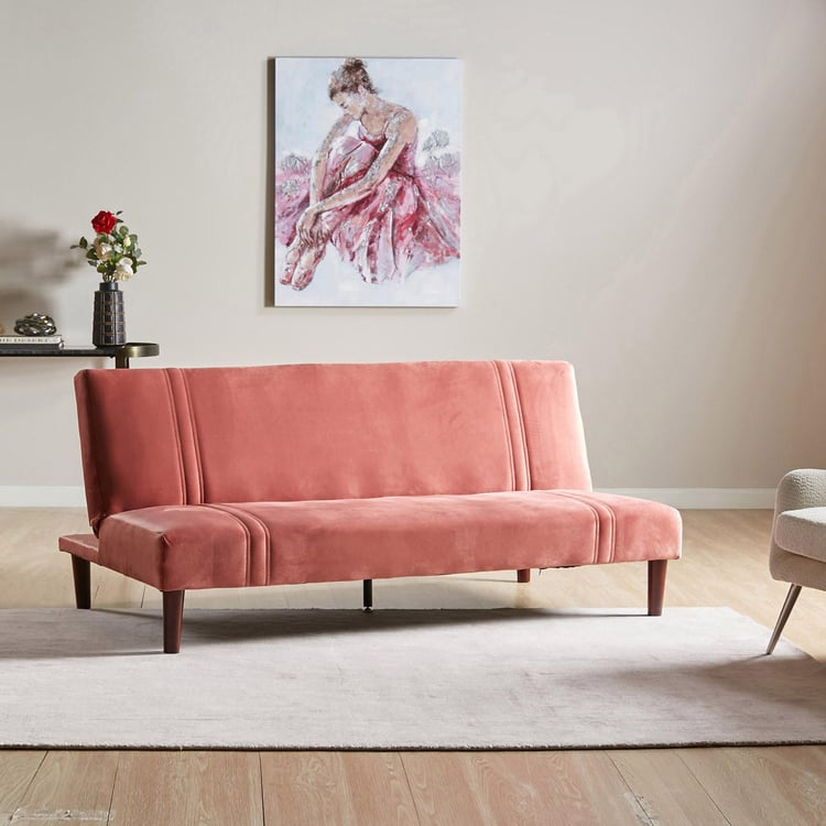 Magnum Fabric 3-Seater Sofa Bed - Pink