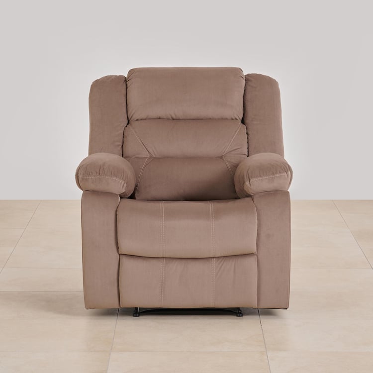 Cairo Fabric 1-Seater Recliner - Brown