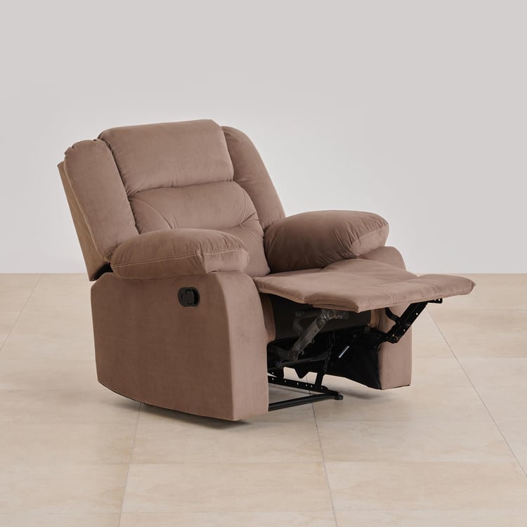 Cairo Fabric 1-Seater Recliner - Brown