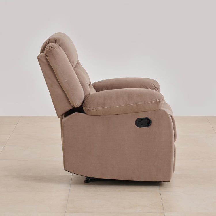 Cairo Fabric 1-Seater Recliner - Brown