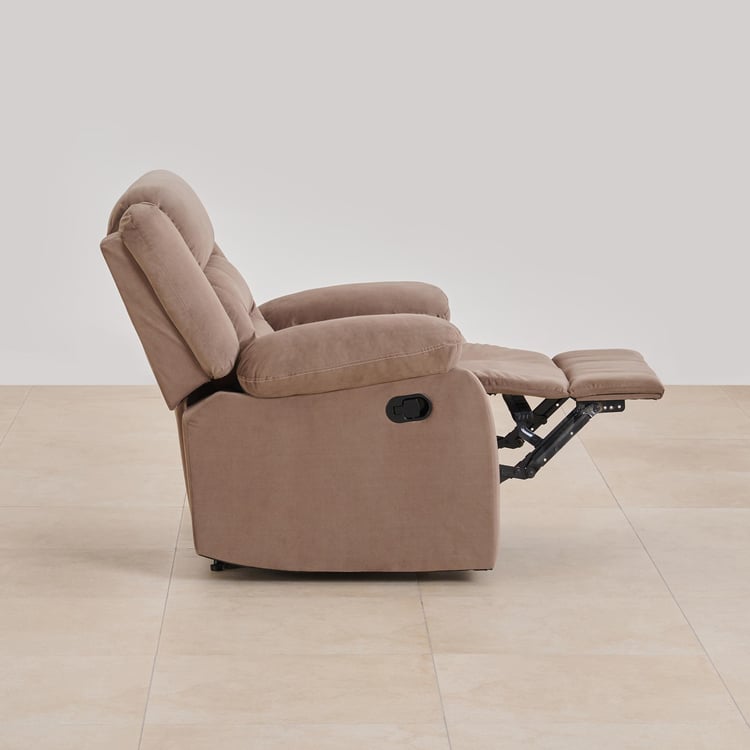 Cairo Fabric 1-Seater Recliner - Brown