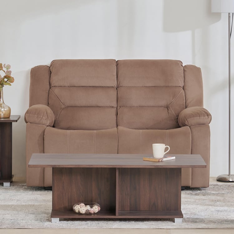 Cairo Fabric 2-Seater Recliner - Brown