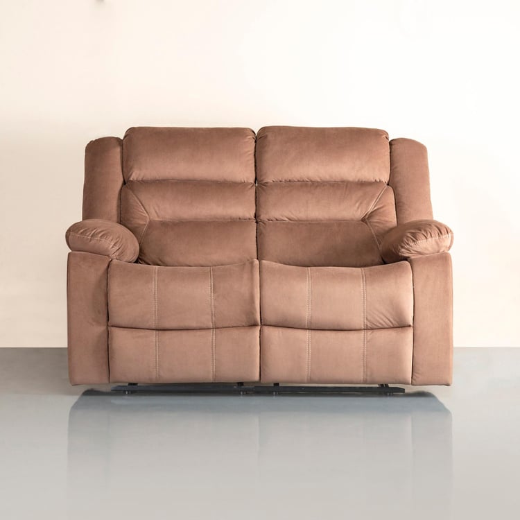 Cairo Fabric 2-Seater Recliner - Brown