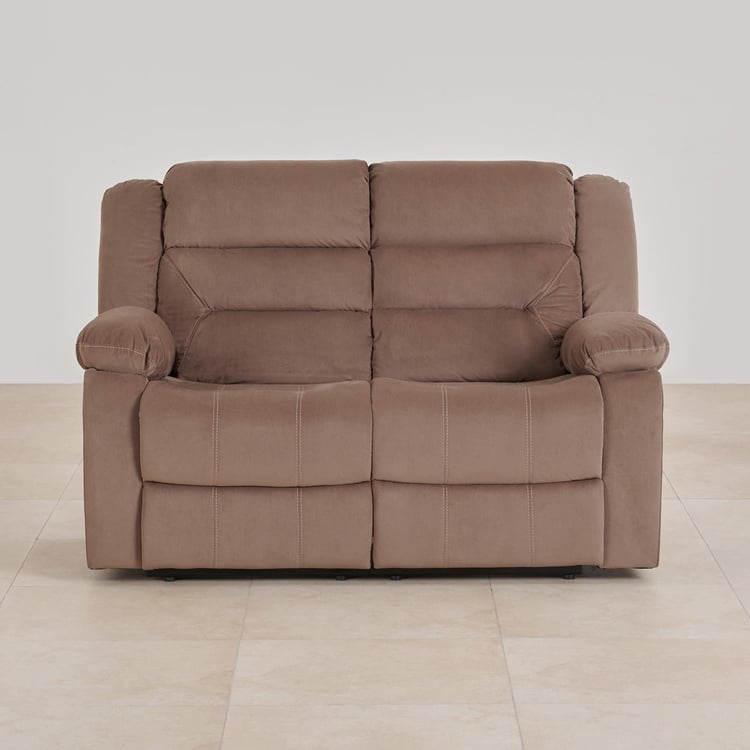 Cairo Fabric 2-Seater Recliner - Brown