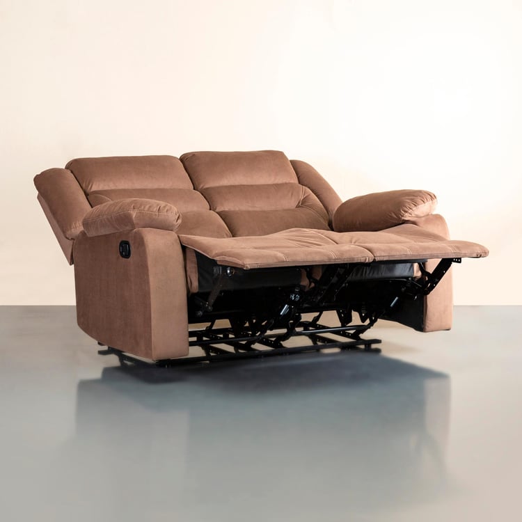 Cairo Fabric 2-Seater Recliner - Brown