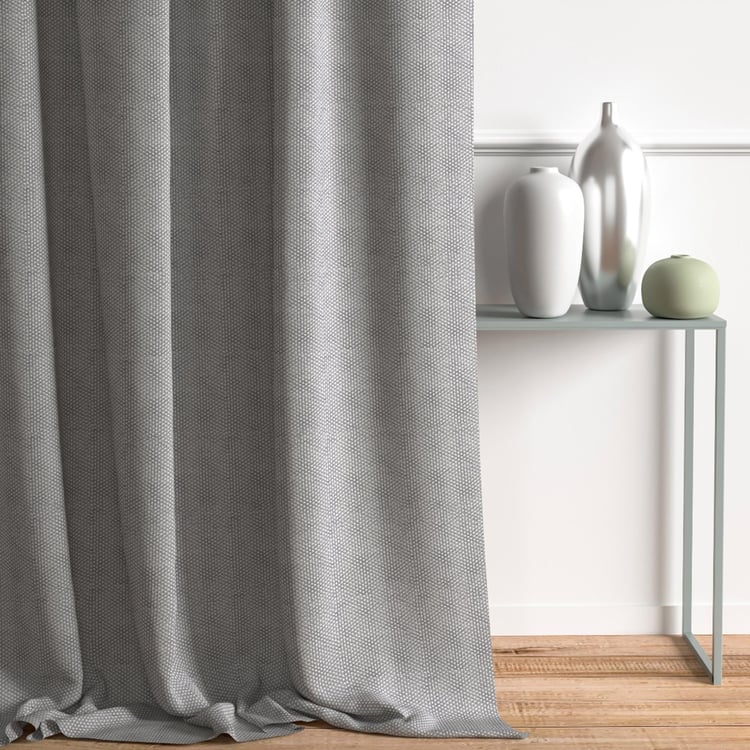 D'DECOR Makena Textured Door Curtain - 135 cm x 225 cm