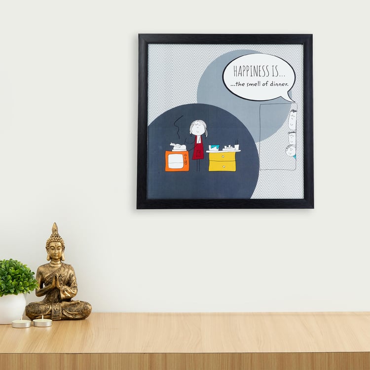Happiness Is The Smell of Dinner Picture Frame - 35 x 35 cm