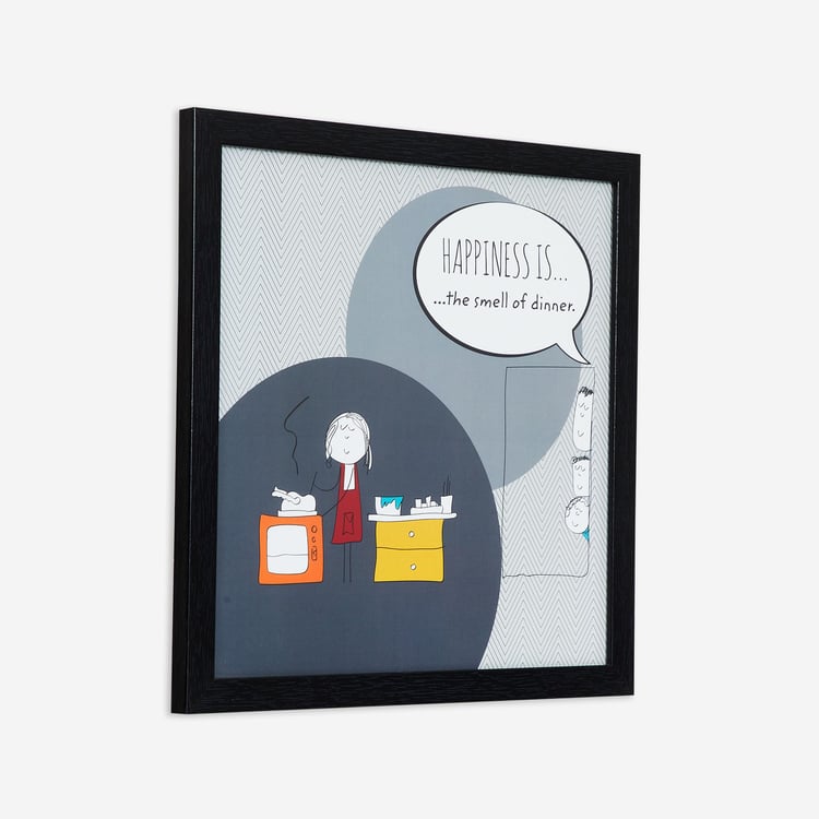 Happiness Is The Smell of Dinner Picture Frame - 35 x 35 cm