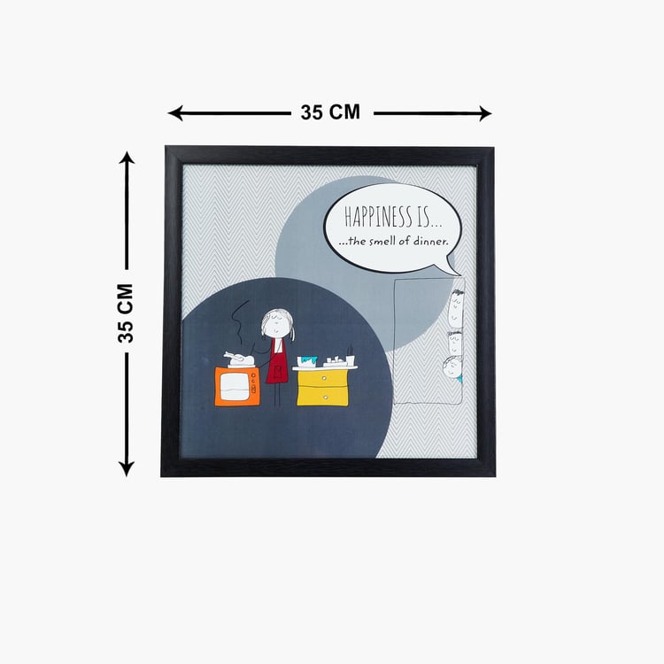 Happiness Is The Smell of Dinner Picture Frame - 35 x 35 cm