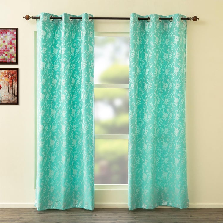 Medley Teal  Blackout Door Curtain - 1.10x 2,25m