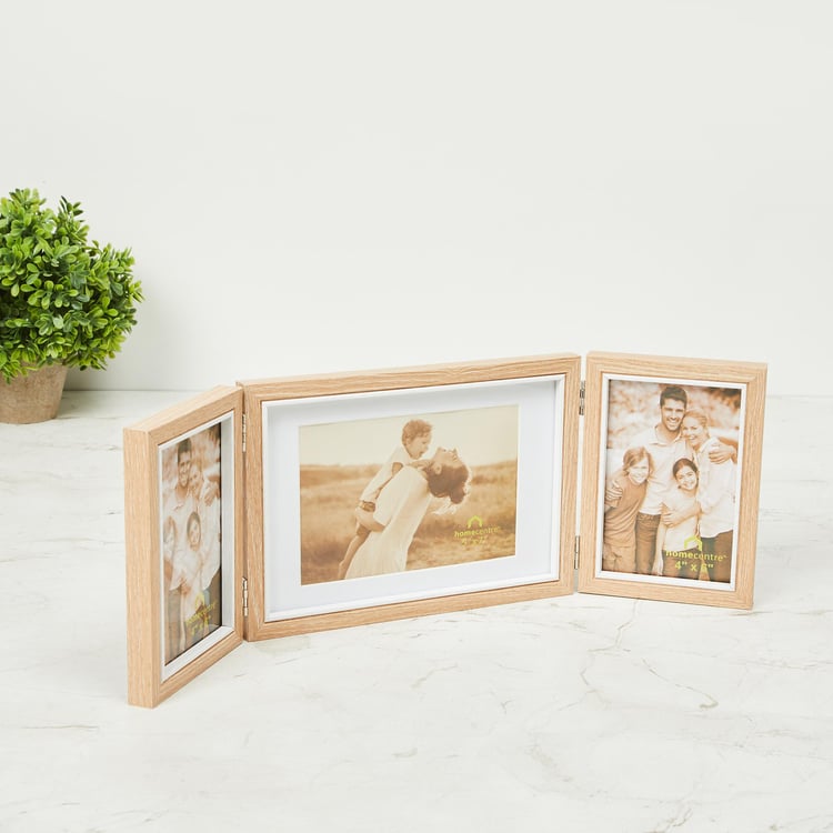 Sepia Dual Folding Photo Frame - Set of 3