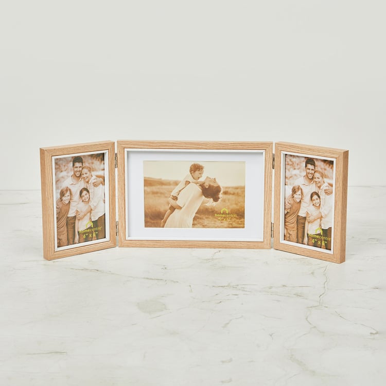 Sepia Dual Folding Photo Frame - Set of 3