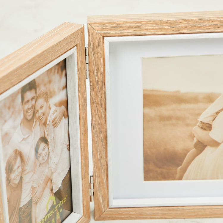 Sepia Dual Folding Photo Frame - Set of 3