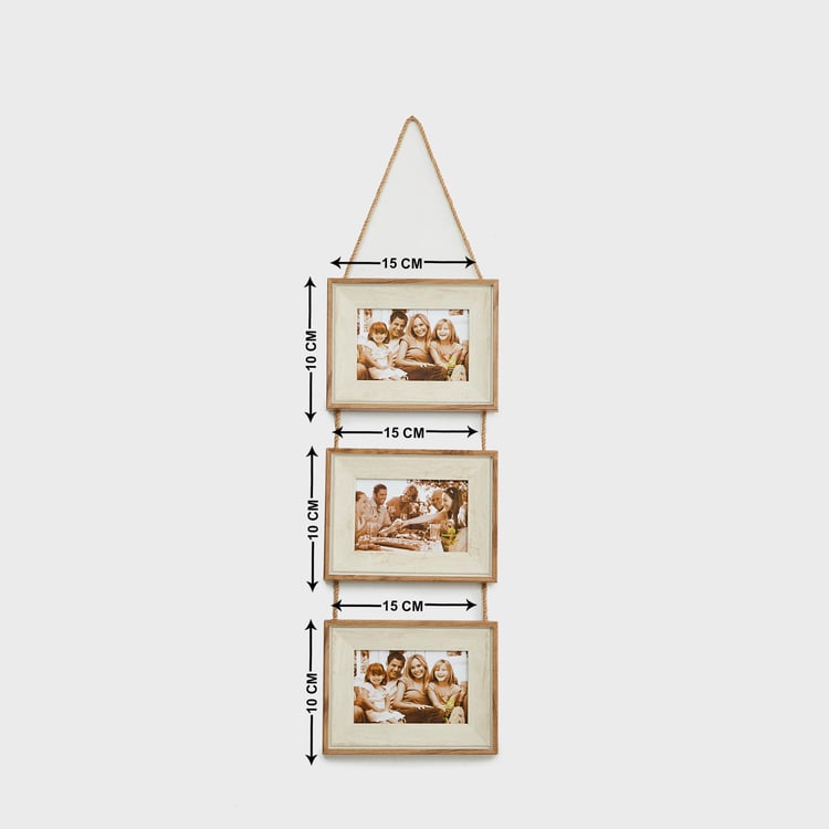 Sepia Trio Rope Photo Frame