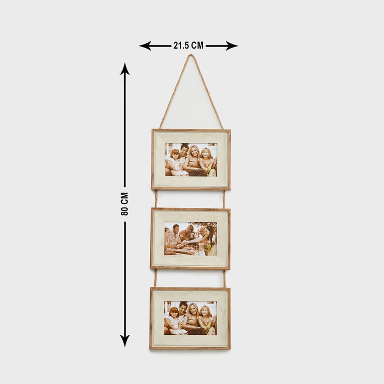 Sepia Trio Rope Photo Frame