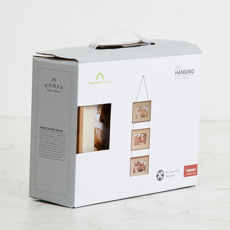 Sepia Trio Rope Photo Frame