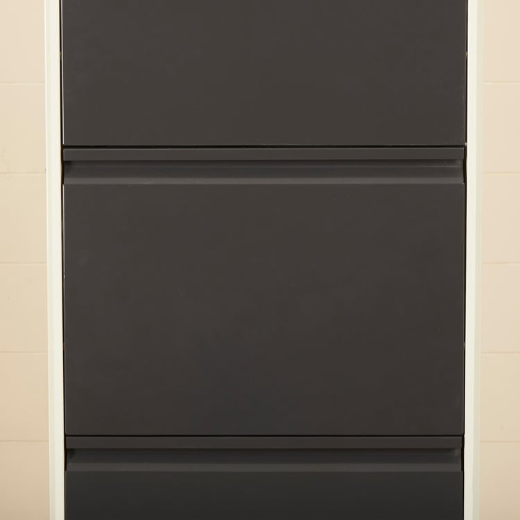 Helios Lagos Metal 8 Pairs Shoe Cabinet - Grey