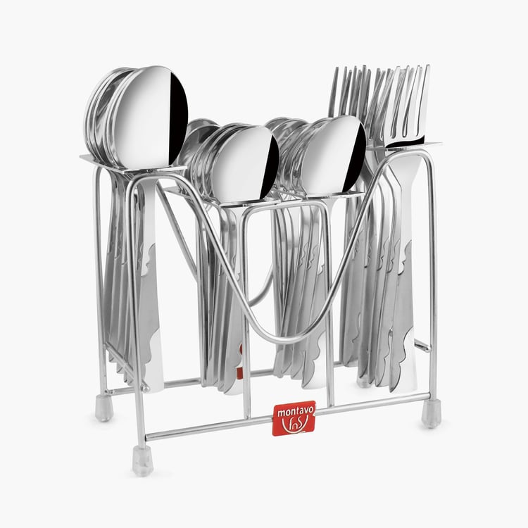 MONTAVO By Fns Creta- 24 Pcs- Hanging Cutlery Set- Stainless Steel