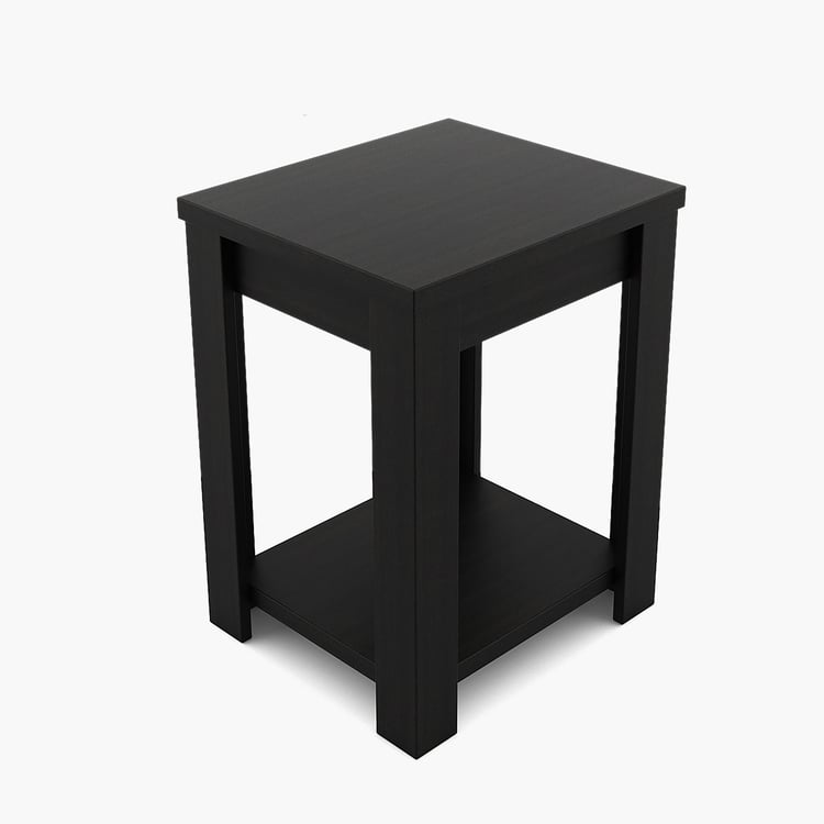 Helios Rhine Bed Side Table - Black