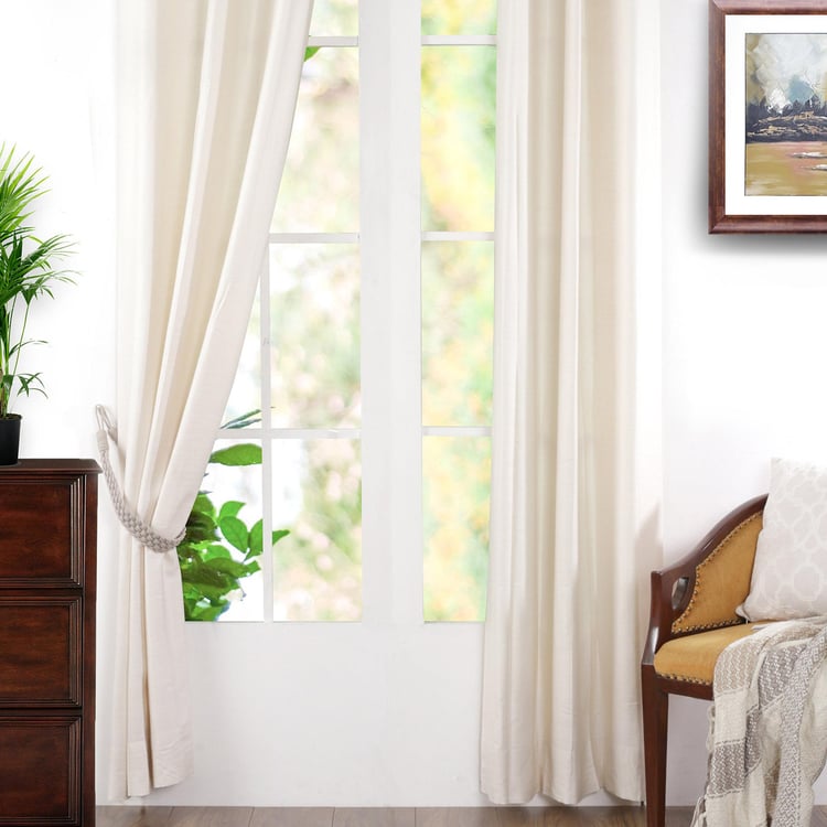 MASPAR Tussah Silk Door Curtain Pair - 96 x 228 cm